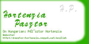 hortenzia pasztor business card
